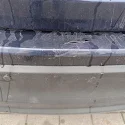 Kliento užfiksuotas įbrėžtas automobilio bamperis